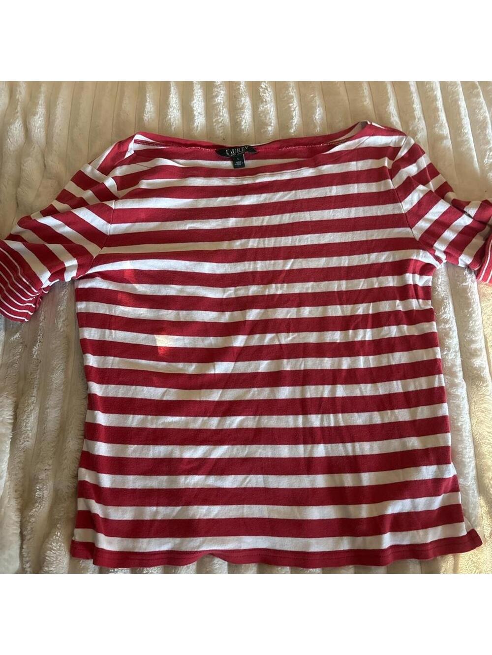Ralph Lauren Women's Red and Multi Shirt